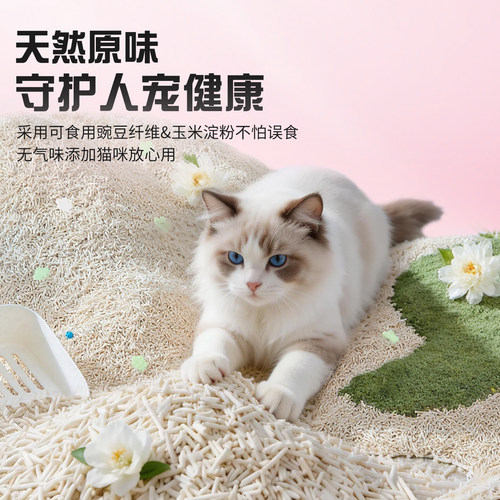 爱哒哒猫砂豆腐混合猫砂膨润土除臭低尘猫咪沙防臭满20公斤包邮 - 图1