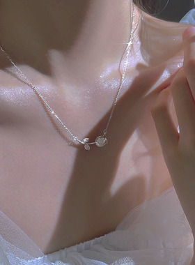 Yooper女s925纯银郁金香项链