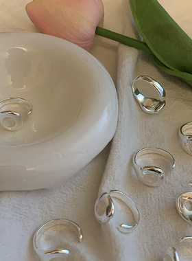 Yooper纯银女复古开口戒指