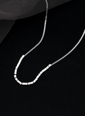 简约项链ins纯银轻奢小众女
