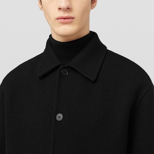 【甄选折扣】JIL SANDER 男士 绵羊毛长袖衬衫秋冬短款外套 - 图1