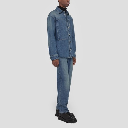 【甄选折扣】JIL SANDER+ 秋冬男士 棉质长袖牛仔衬衫 - 图1