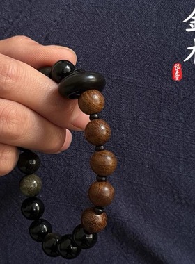 水木-银耀石檀木手链高级本命年