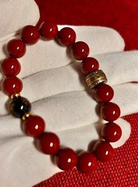 生肖平安护身朱砂手串天然本命年化解男女款十二生肖正品手链串