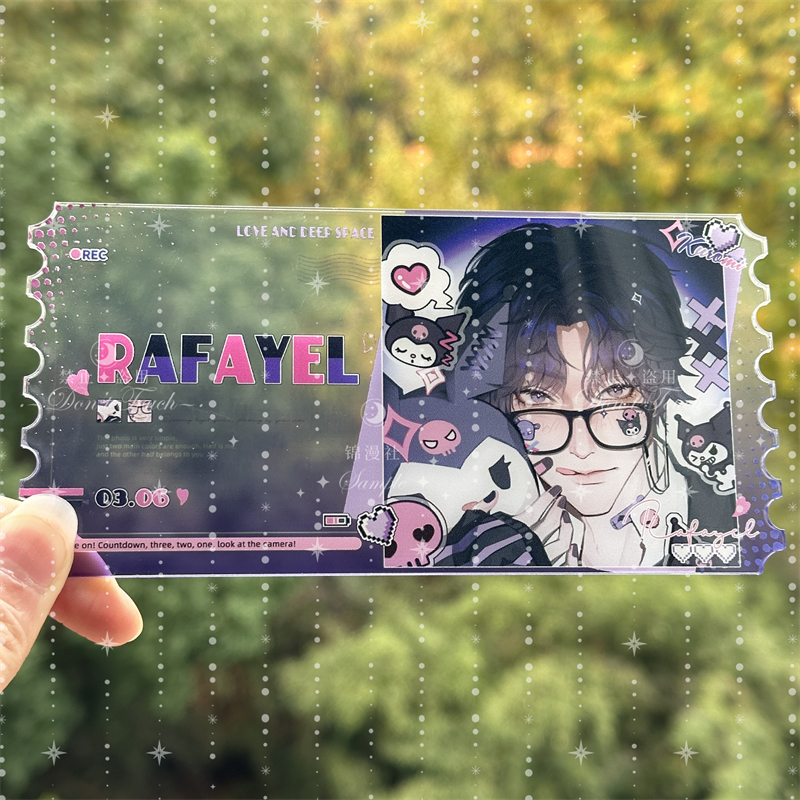 恋与深空同人周边徽章吧唧透卡拍立得色纸 祁煜库洛米二次元原创 - 图3