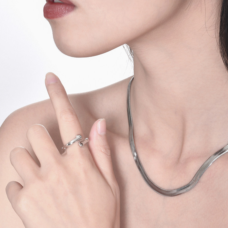 和猫纯银男女素戒设计情侣调节对戒 和猫戒指/指环