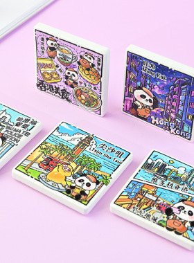 港澳文创陶瓷冰箱贴尖沙咀旺角
