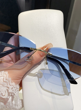 G家跨境金属墨镜男女高级感防紫外线欧美猫眼大牌眼镜时尚glasses