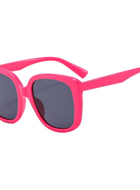 新款超大框太阳眼镜防紫外线高级感太阳镜女士马卡龙辣妹红色墨镜