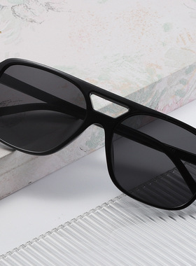 新款时尚双梁方框字母T墨镜文艺复古男太阳镜ins潮流网红太阳眼镜