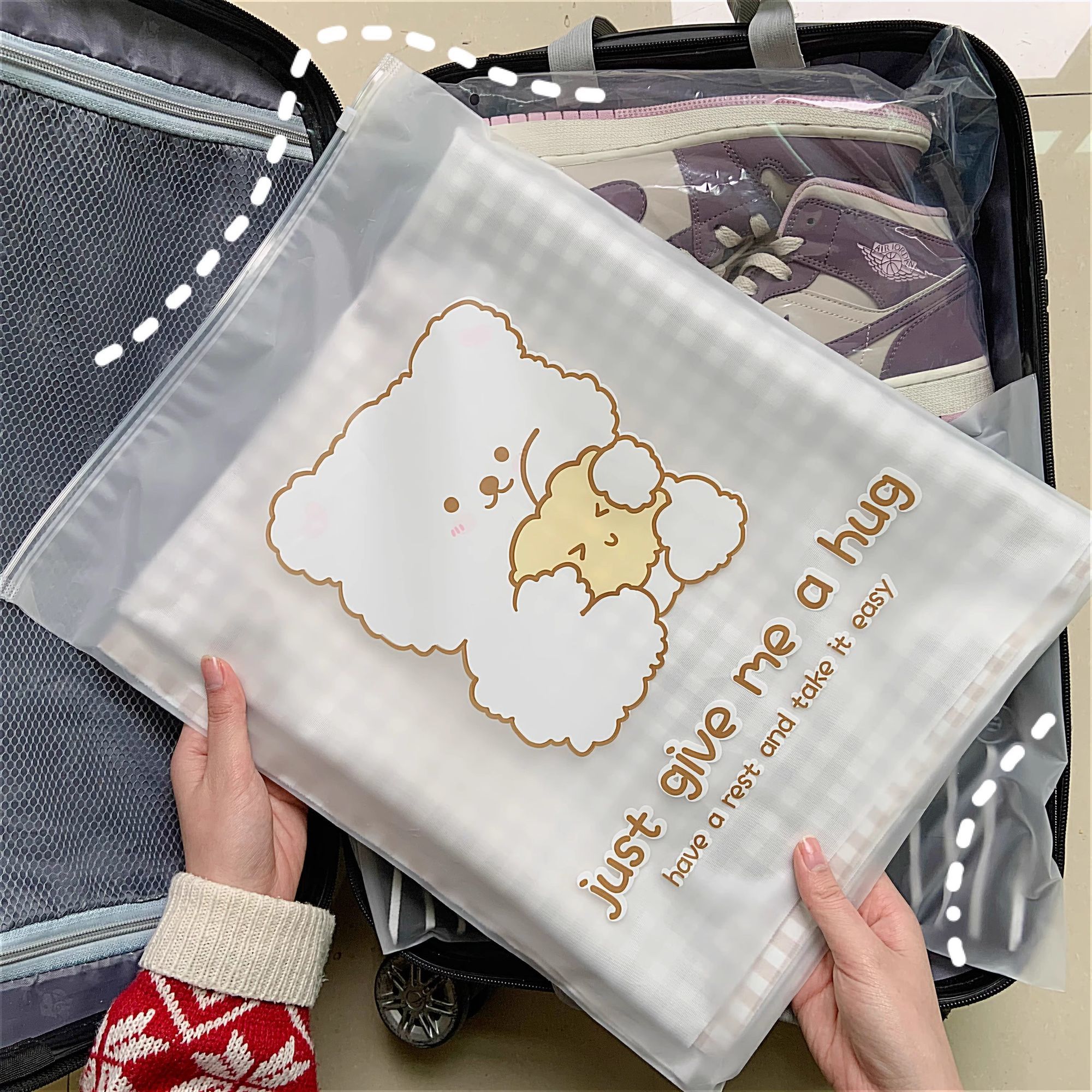 衣服收纳分装袋子旅行行李箱内衣收纳袋衣物幼儿园衣服家用密封袋 - 图1