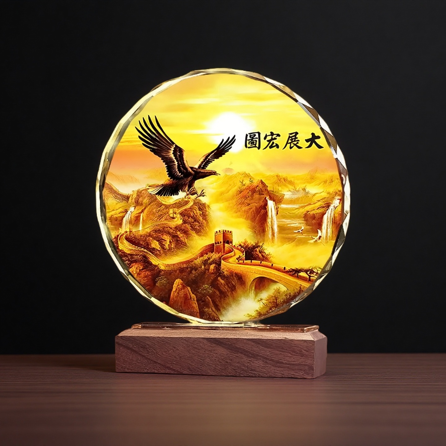 大鹏展翅水晶摆件大展宏图家居装饰放办公室新房酒柜开业乔迁礼品,淘宝优惠券,粉丝福利购,淘宝优惠卷