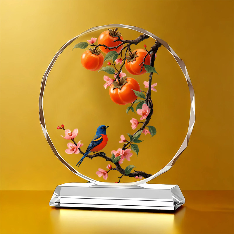 喜上眉梢喜鹊水晶摆件家居饰品乔迁新居开业入宅乔迁酒柜新房礼物,淘宝优惠券,粉丝福利购,淘宝优惠卷