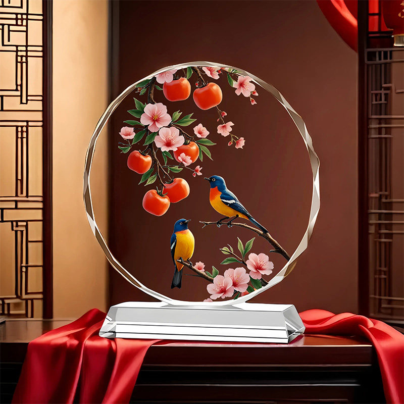 喜上眉梢喜鹊水晶摆件家居饰品乔迁新居开业入宅乔迁酒柜新房礼物,淘宝优惠券,粉丝福利购,淘宝优惠卷