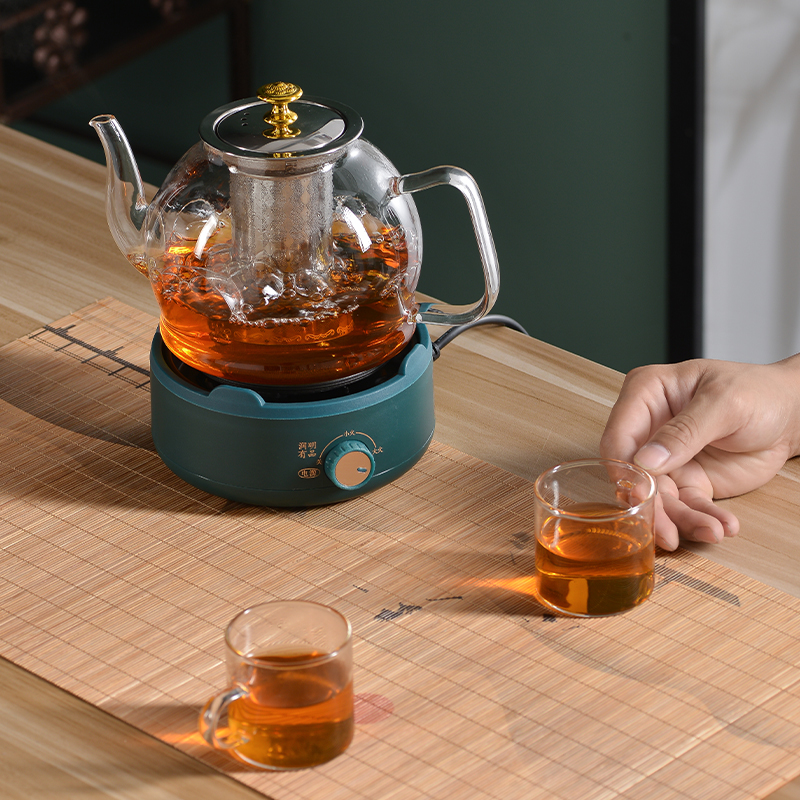 新款家用电陶炉迷你小型煮茶壶茶杯套装整套加热大容量茶壶茶具-图2