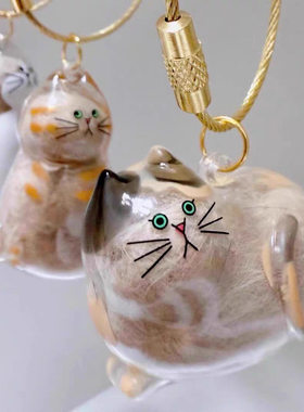 猫狗毛发收纳合集透明猫毛收纳盒毛发存放胶囊纪念钥匙扣挂件