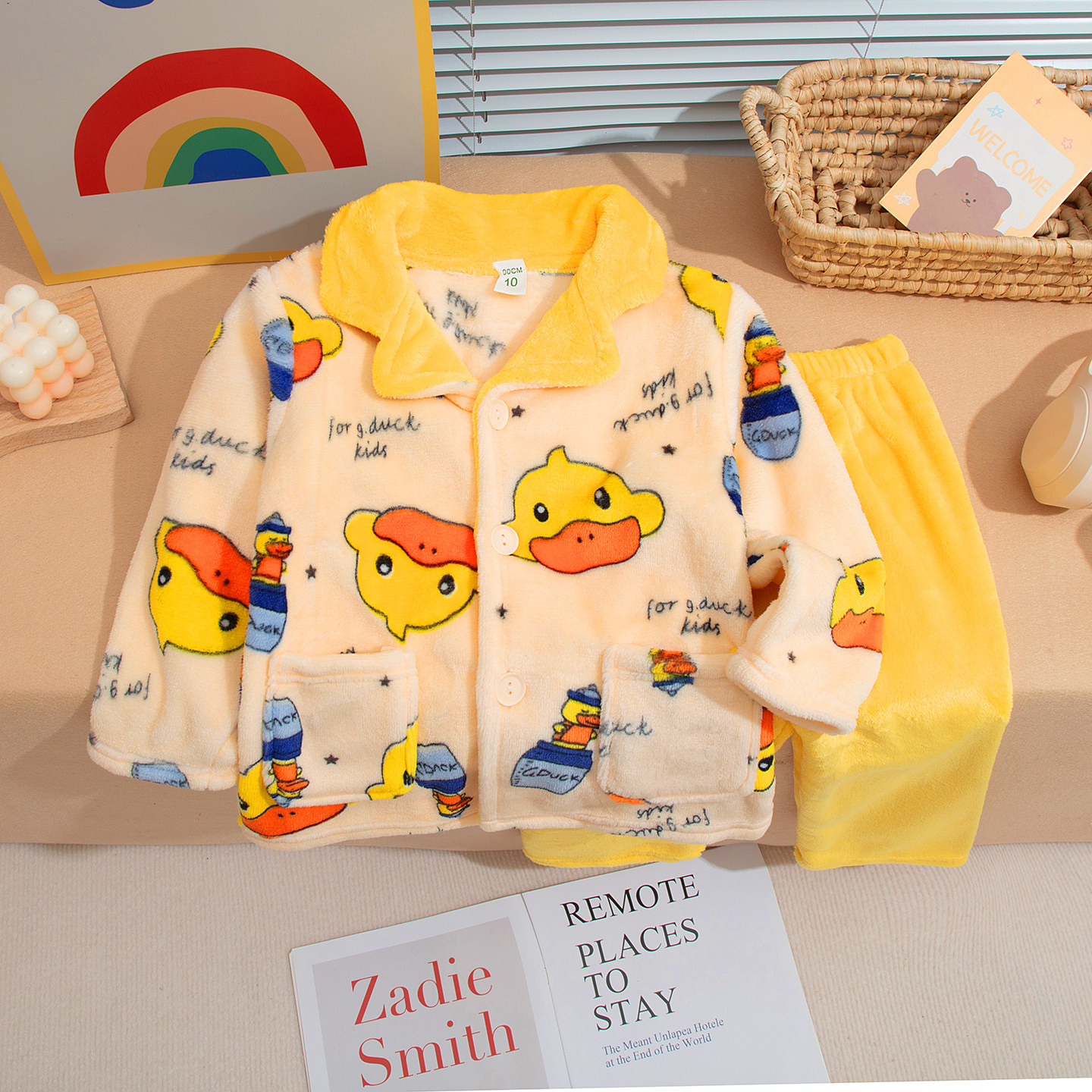 秋冬季儿童珊瑚绒睡衣男童女童女孩宝宝保暖法兰绒长袖家居服套装,淘宝优惠券,粉丝福利购,淘宝优惠卷