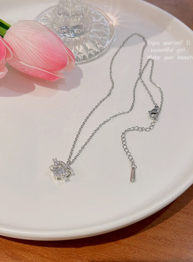 其他钛钢灵动锁骨链女式