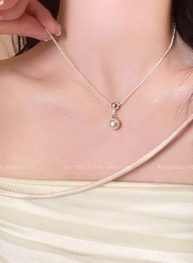 其他仿珍珠锁骨链女式