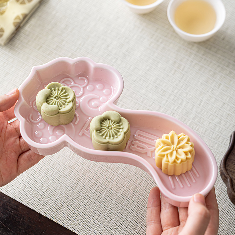 中式如意陶瓷茶点盘水果托盘小点心碟复古禅意甜品盘茶道配件,淘宝优惠券,粉丝福利购,淘宝优惠卷