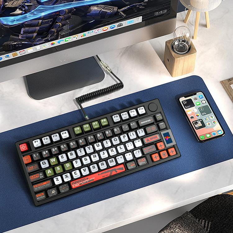 骆砾ak赛博朋克键帽pbt热升华双皮奶asa机械键盘透光键帽87键mda - 图1