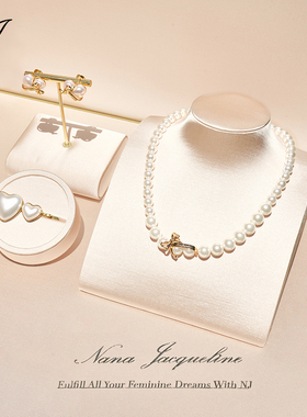 NJJewelry爱心蝴蝶结绑带项链