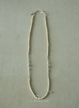 【冬季新款】白化石纯银串珠项链