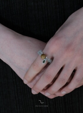 【5月新品】萤石串珠水滴戒指