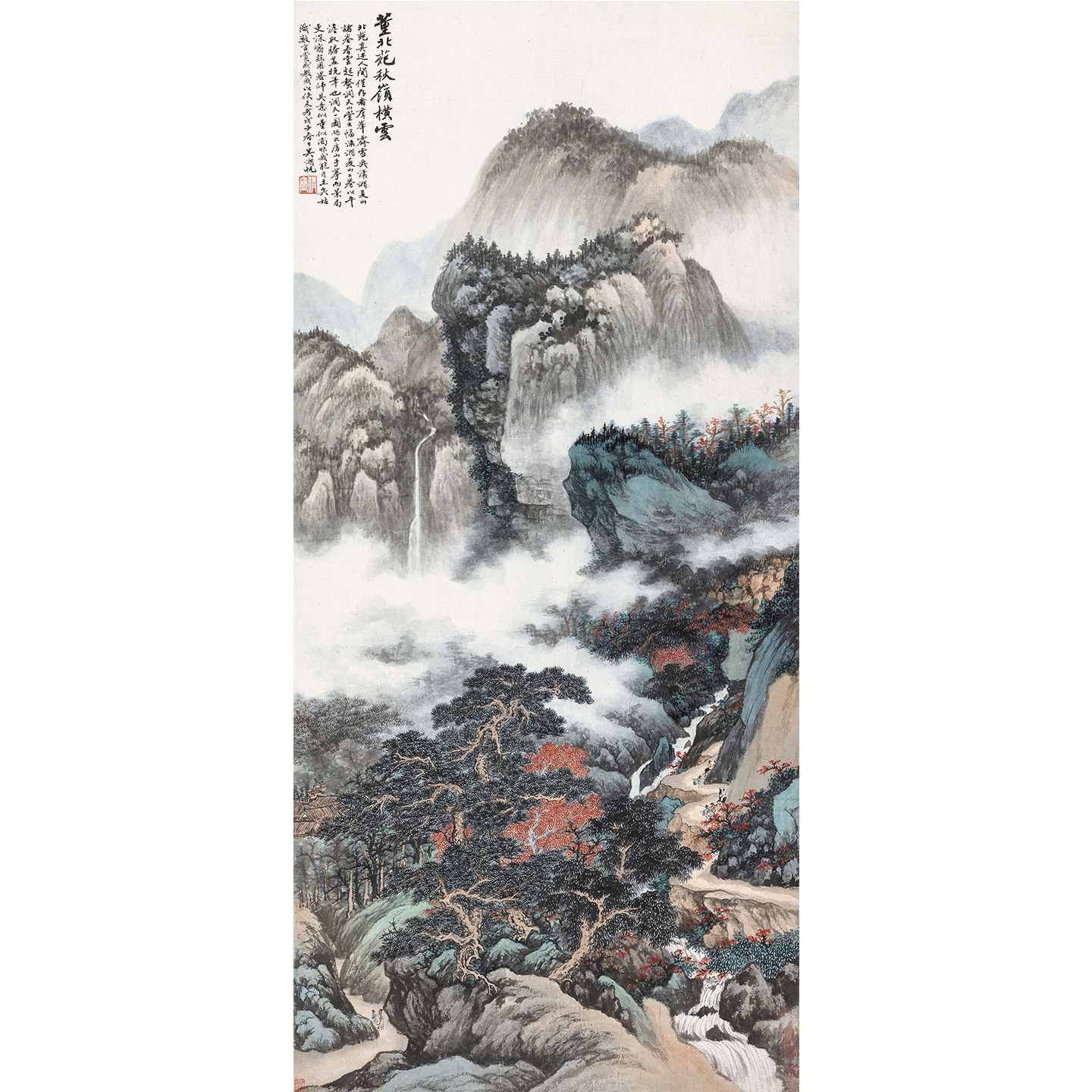 吴湖帆山水画集近代山水人物画国画原作微喷临摹画稿仿古装饰画,淘宝优惠券,粉丝福利购,淘宝优惠卷