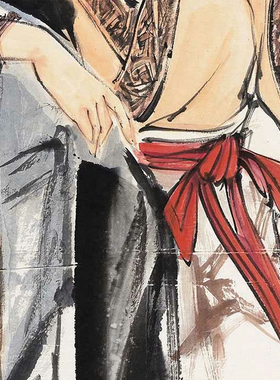 刘继卣人物图册近代人物画国画原作微喷临摹画稿仿古装饰画