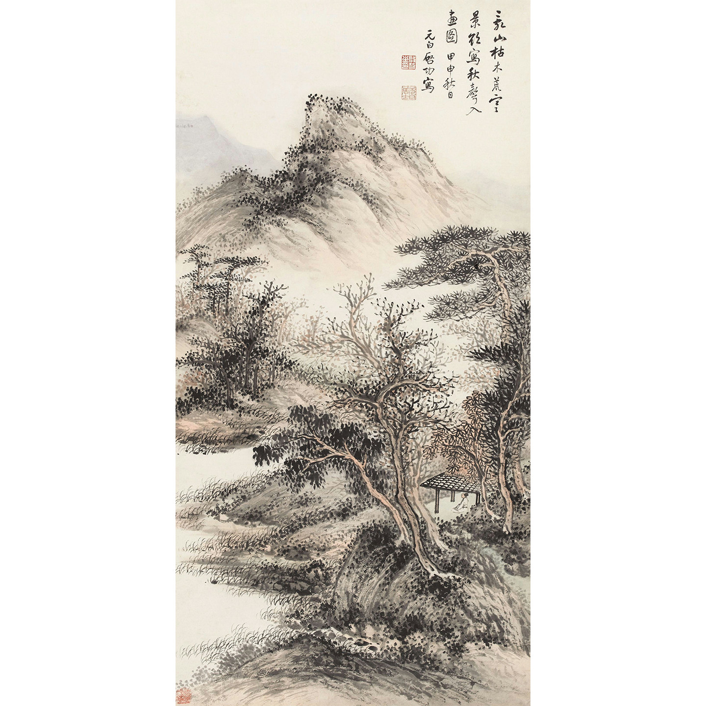 启功山水图画选集近代山水国画原作微喷临摹画稿仿古装饰画,淘宝优惠券,粉丝福利购,淘宝优惠卷