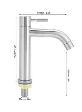 Water Faucet Kitchen Faucet G1/2in Restaurant 适用于 Home 适