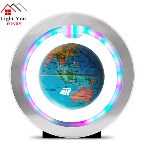 Seven color lamp Magnetic Levitation Floating Globe World Ma - 图2