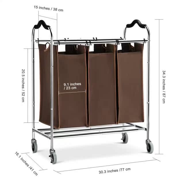 34'' Laundry Basket Organizer For Dirty Clothes Laun - 图3