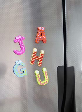 26 Letters Kids Wooden Alphabet Fridge Magnet Child Educatio
