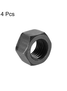 M20 Metric Carbon Steel Grade 8.8 Hexagon Hex Nut Black 4pcs