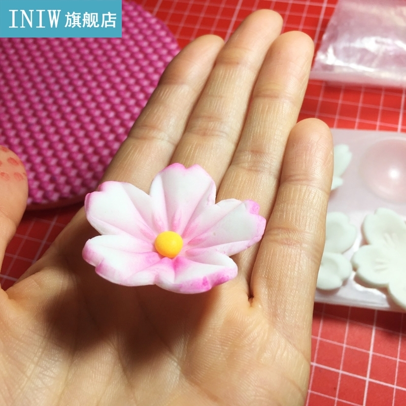 5pcs/set Cookie Mold Stamp Biscuit Cutter Cherry Blossom Flo - 图2