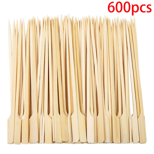 600Pcs Bamboo Paddle Skewers Barbecue Bamboo Skewers Cocktai - 图0