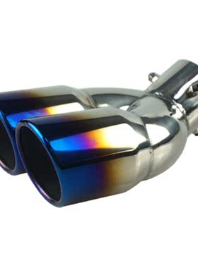 Universal Stainless Steel Dual Rear Noise Canceller Car Exha
