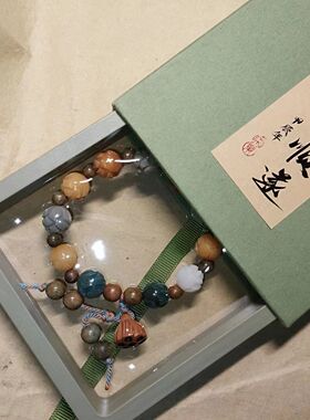 步步生莲莲花古风文艺手链中国风手工雕刻清新男女同款手串学生