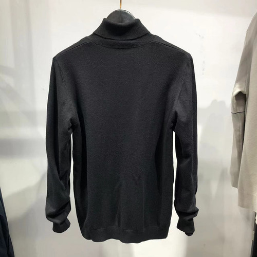 【H家】 难得高领！绵羊毛！高级灰！手感超棒！品牌正品男厚毛衣 - 图1