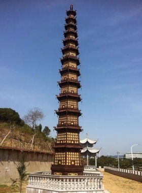 厂家定制七层九层千佛塔寺庙万佛塔仿古铁塔道观景区铸铁纯铜宝塔