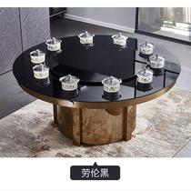 Induction cooker table small integrated round table table and chairs combined one person one-pot hotpot fire pot shop big round table commercial