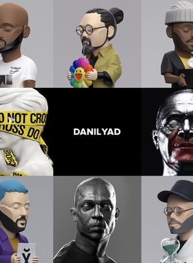 主理人搪胶潮流摆件网红打卡拍照