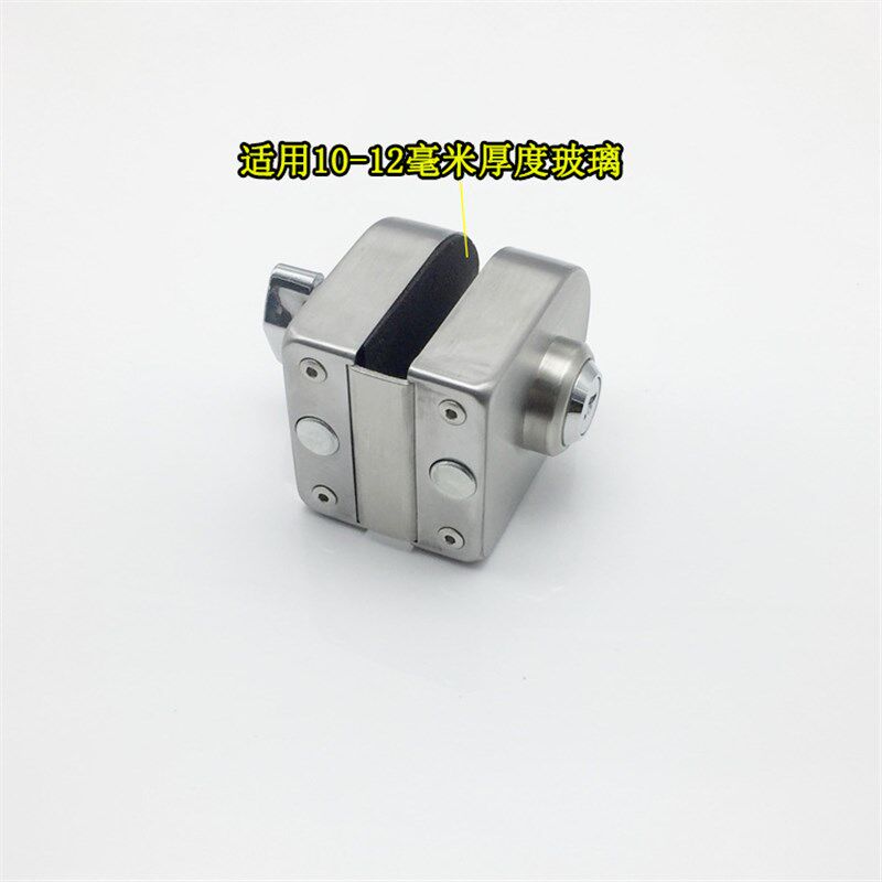 单开办公室单门锁店门面房通用型单扇玻璃门锁单门双边免打孔地锁 - 图2