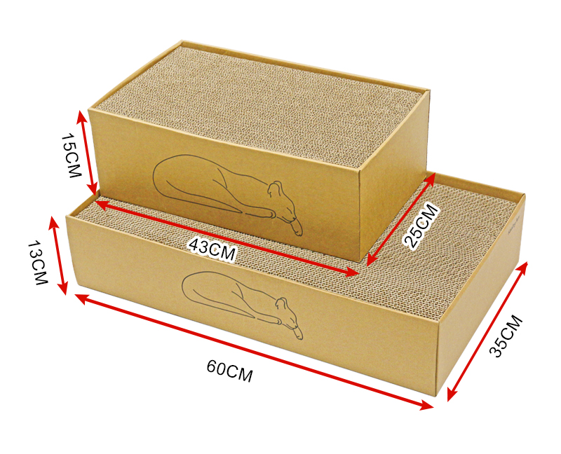 猫窝猫抓板一体耐磨不掉屑瓦楞纸盒子五片装抓盘耐爪猫咪玩具用品 - 图3