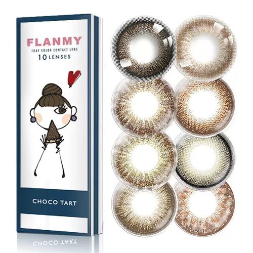 flanmy美瞳日抛大直径隐形眼镜10片狗狗眼三明治爵士枫糖T-Garden - 图3