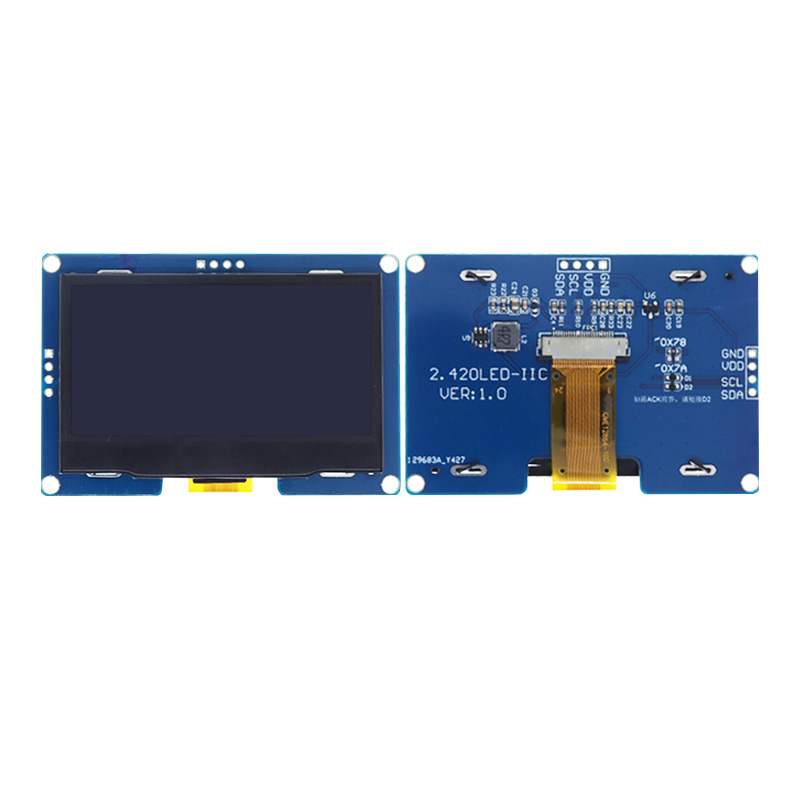 .242寸OLED显示屏模块2.4显示屏128x64驱动SSD1309接口4针IIC接口-图3