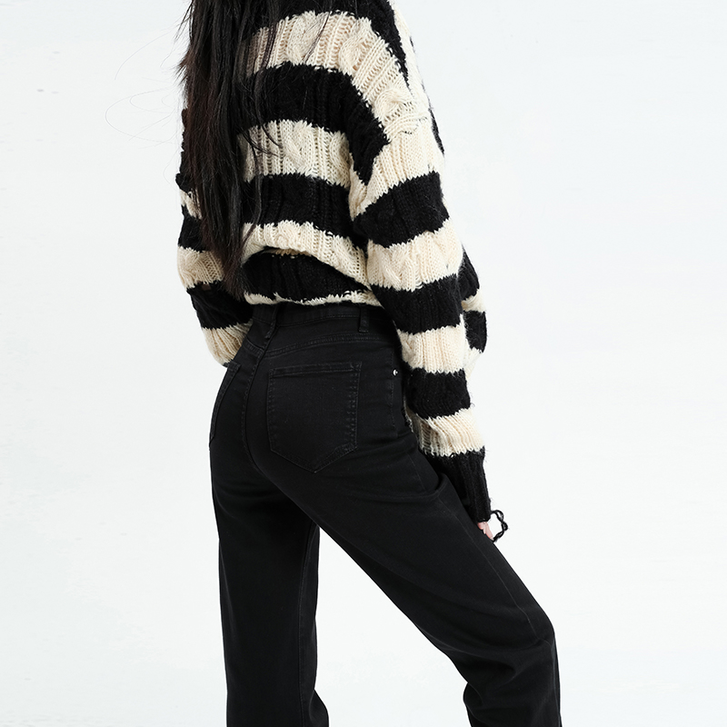 kro黑色小个子高腰弹力2023牛仔裤 KRO牛仔裤