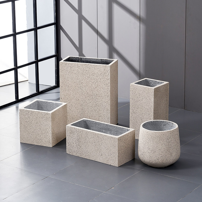 户外花箱长方形水泥花盆真石漆镁泥简约北欧风植物盆栽阳台客厅落,淘宝优惠券,粉丝福利购,淘宝优惠卷